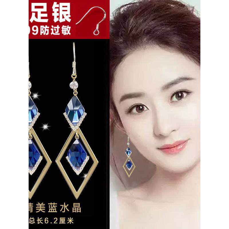 韩系锆石气质百搭菱形耳环耳饰2025新款999纯银勾防女高级感,饰品/流行首饰/时尚饰品新,银饰耳饰,淘宝优惠券,粉丝福利购,淘宝优惠卷