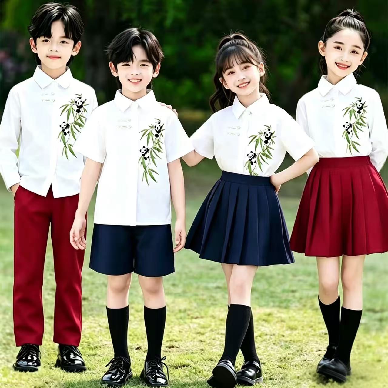 元旦儿童大合唱演出服小学生诗歌朗诵比赛表演服幼儿园毕业照班服