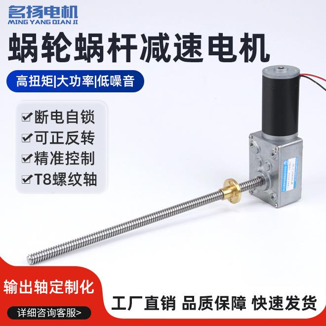 微型直流减速电机5840-31T8长轴丝杆轴可调慢速12V24伏小型马达