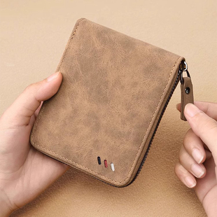 钱包男款多卡位防盗刷驾驶证卡包二合一女防消磁高级感拉链零钱包