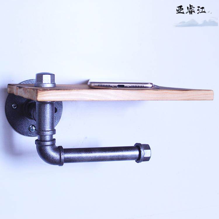 铁艺水管置物架 上墙纸巾架 卫生间壁挂架厕所收纳整理置物架
