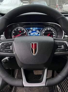 适用于19-23款红旗HS5/HS7方向盘套真皮红旗H5把套手缝专用全包款