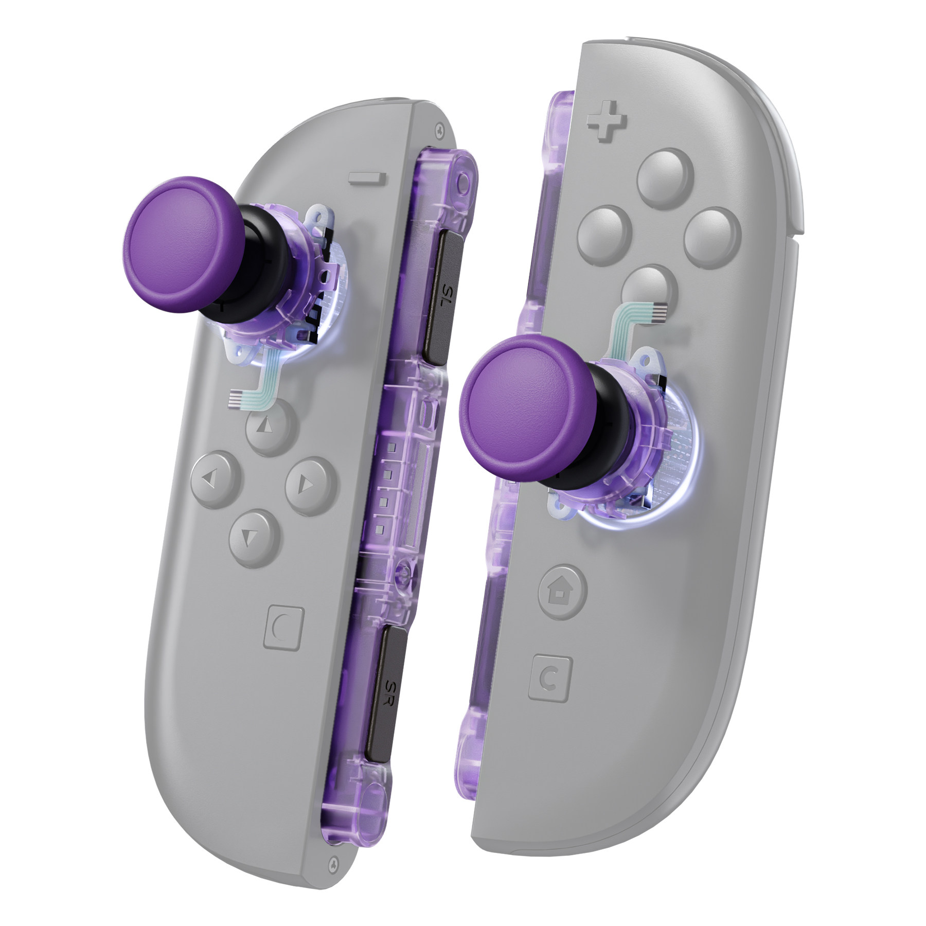 eXtremeRate易极改Switch2JoyCon摇杆导轨壳键套装升级碳油摇杆任天堂NS2专用多色改装DIY配件附螺丝刀工具
