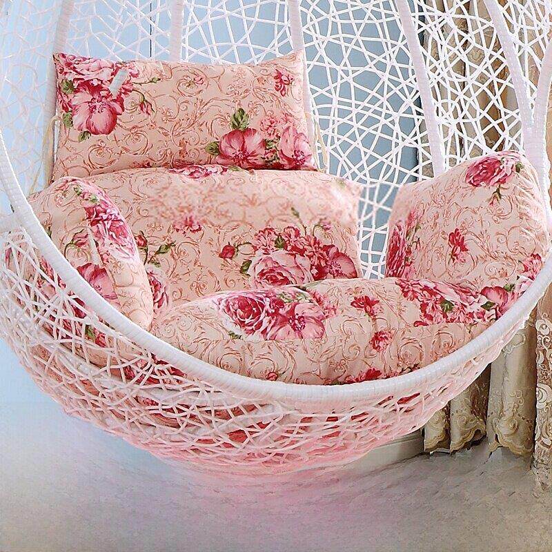 垫子藤椅单人吊篮吊椅坐座垫夏摇篮椅一体加厚可拆洗秋千鸟巢四季