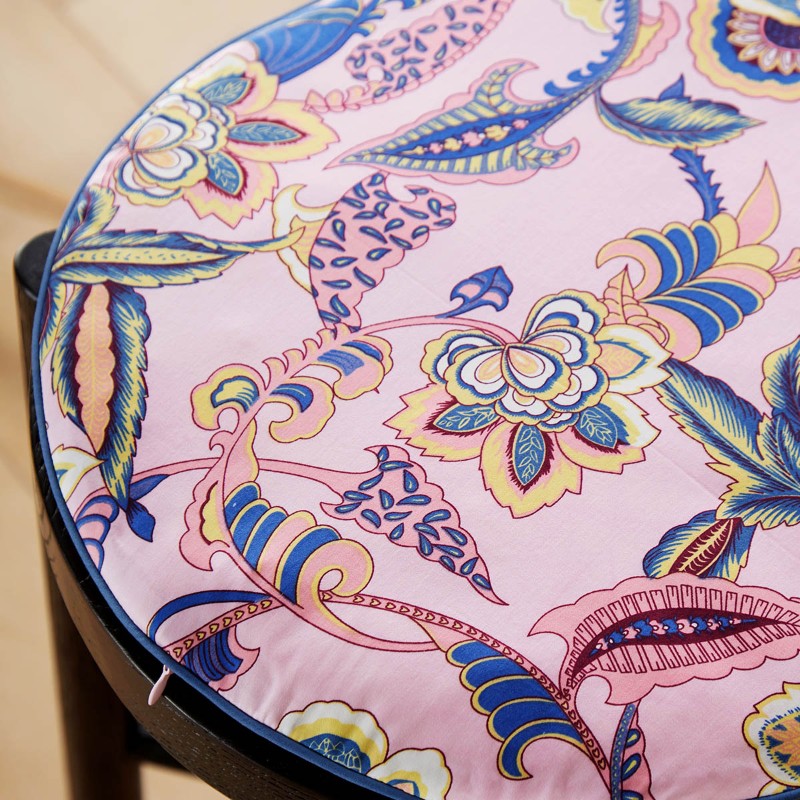 阳春小镇圆坐垫 圆形布艺棉椅垫 可拆洗儿童椅垫子榻榻米坐垫定制