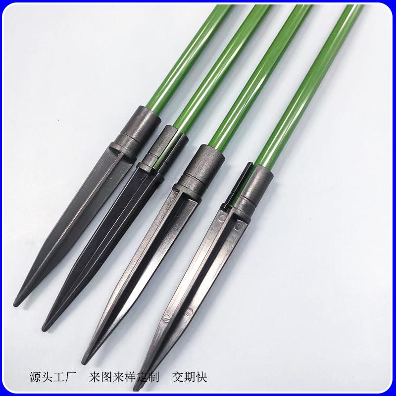 户外太阳能LED草坪地插灯不透明PVC硬塑料灯杆配内孔810mm地插