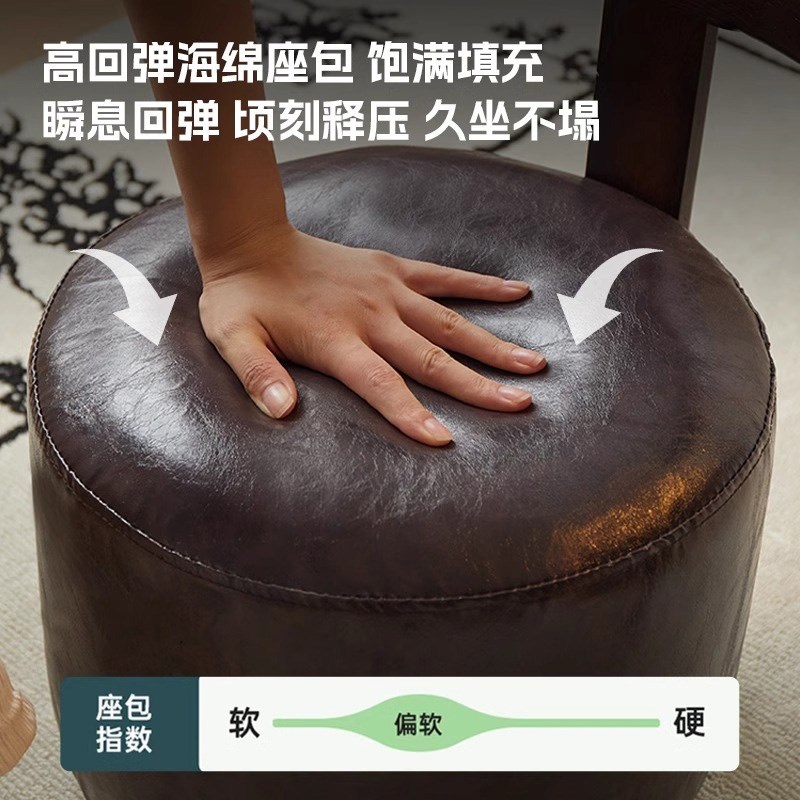 万向轮小凳子家用实木矮凳客厅沙发茶几凳软包圆凳带轮门口换鞋凳