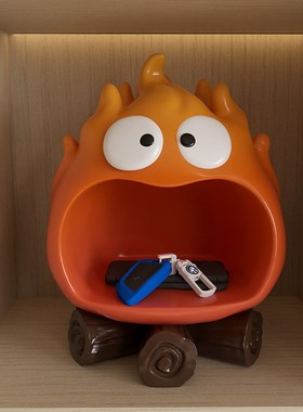 卡通客厅玄关入户进门钥匙收纳托盘乔迁新居搬家礼物装饰柴火摆件