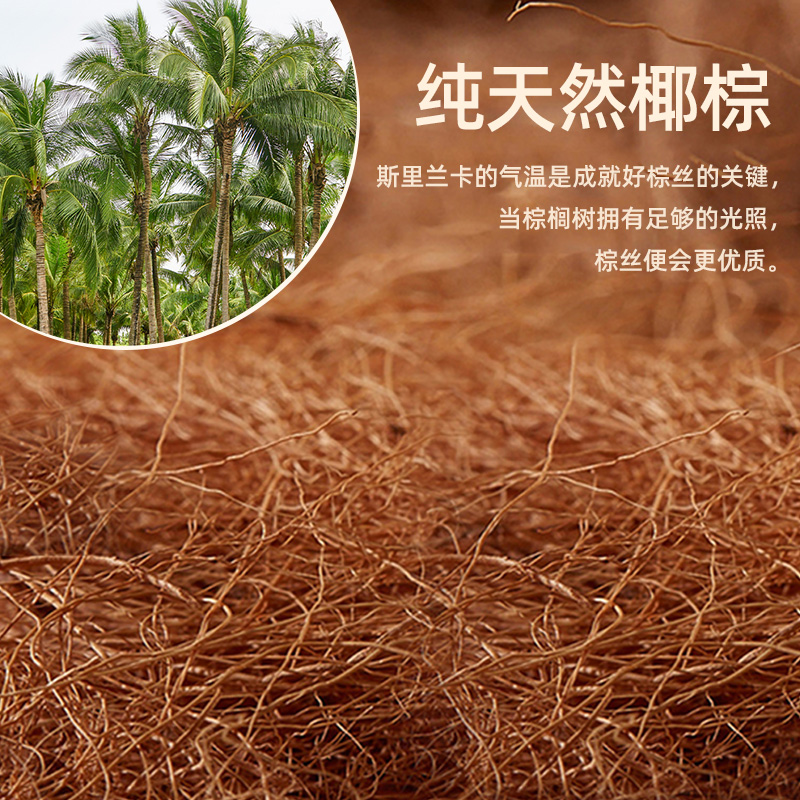 定制榻榻米椰棕床垫纯天然硬垫家用薄乳胶护脊椎折叠棕垫任意尺寸