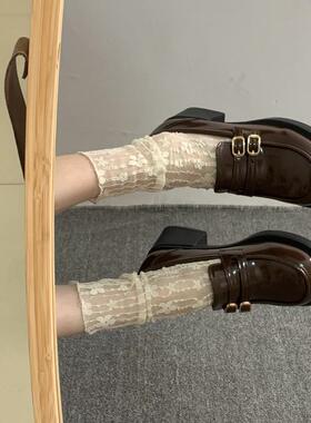 小皮鞋女2026年夏季新款低跟单鞋百搭一脚蹬乐福鞋软底通勤jk鞋子