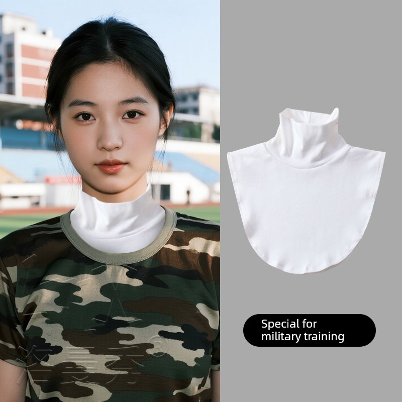 军训专用防晒脖套冰丝男女假领子透气夏季小披肩围脖巾套护颈脖子