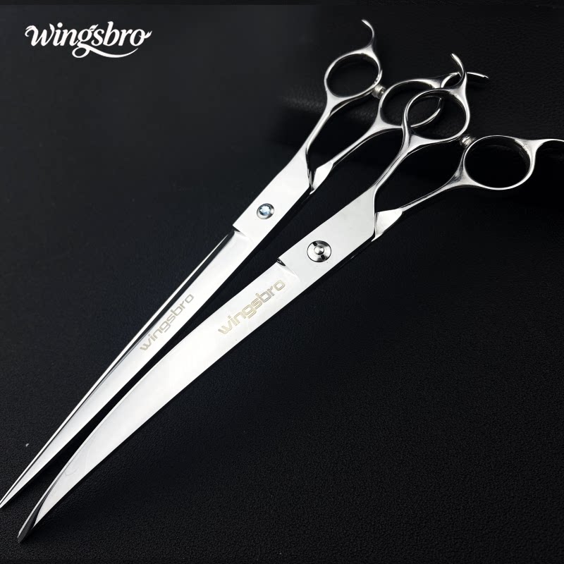 wingsbro8/9寸专业宠物美容剪刀不锈钢材质大型宠物美容开型神器