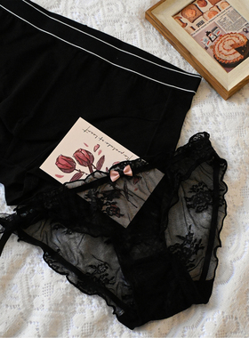 【礼盒装】暗黑性感情侣内裤一男一女系带可解开可爱小熊透气甜美
