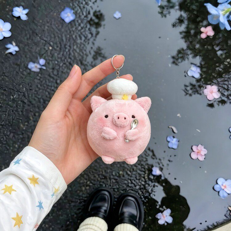 厨师小猪包挂件2026新款超萌毛绒公仔钥匙扣高颜值包包挂饰送礼物