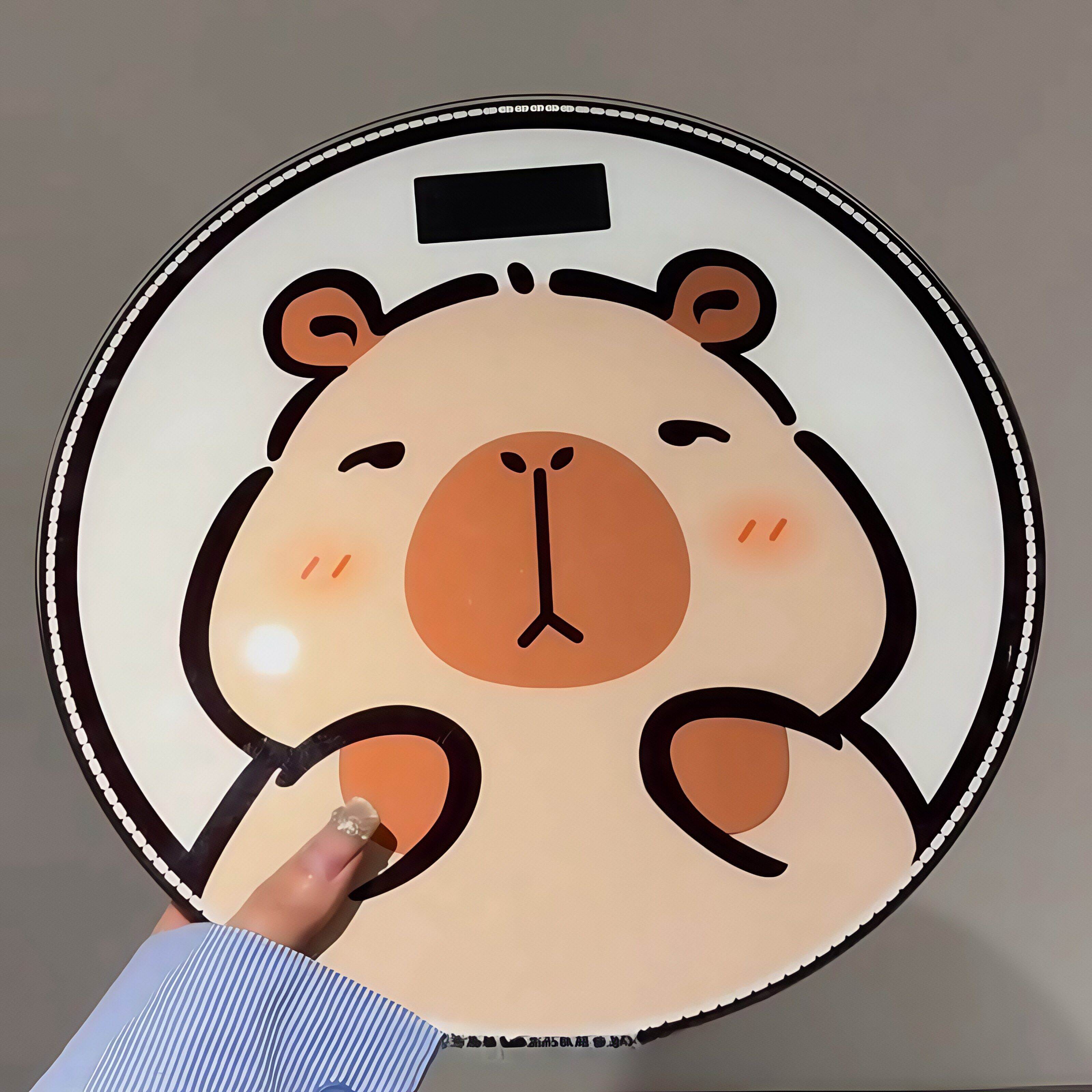 卡皮巴拉可电子秤家用精准体重秤减肥专用蓝牙体脂称小型学生便携