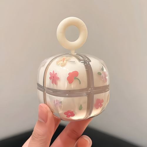 清新小碎花药盒迷你食品级分装防潮密封盒旅行便携随身首饰收纳盒