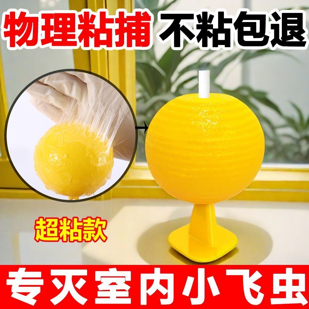 果蝇诱捕器小飞虫灭杀神器室内去除厨房蠓虫粘虫球诱苍蝇