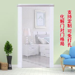 饰帘 珠帘水晶塑料门帘隔断家用客厅卧室卫生间帘防蚊加密免打孔装
