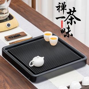 整块茶海中式 高端方形茶台德国电木茶盘简约家用实木新款 功夫茶具