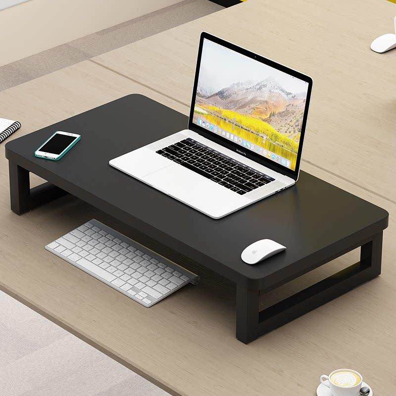 笔记型电脑增高架桌面显示器屏加宽收纳可放键盘垫高底座擡高支架