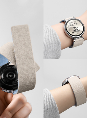 新品适用华为手表gt6表带gt5高级荔枝纹gt5pro磁吸硅胶watch5防水腕带透气荣耀5ultra秋冬运动智能gt4男女款