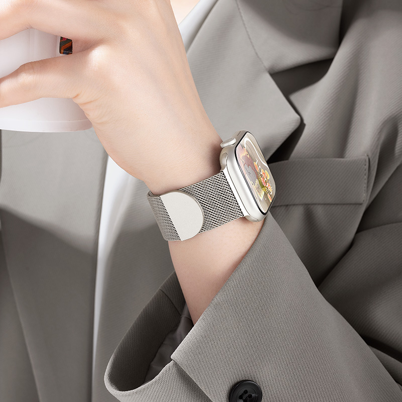 适用iwatch10磁吸米兰尼斯表带