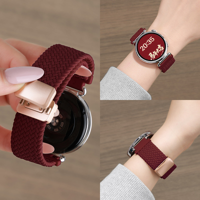 适用oppowatchx2mini表带oppowatchX手表watchX2磁吸4pro编织新款watch智能oppo女款弹力替换带秋冬女生腕带