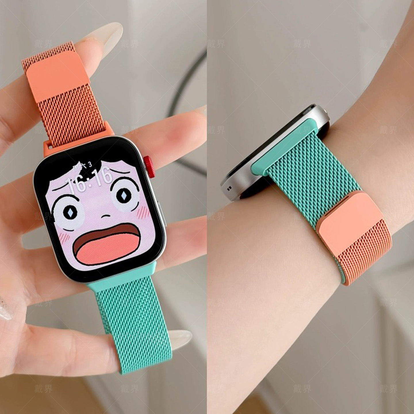 适用华为FIT4手表表带FIT3智能运动4pro米兰尼斯腕带watchfit3金属磁吸新款fit表链watch三四代女夏天男钢带