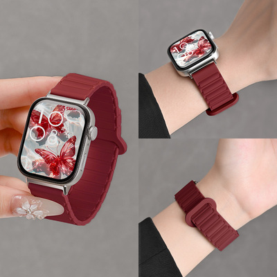 适用华为FIT4磁吸表带冬女生磁吸