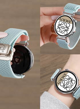 适用华为GT6手表带gt5pro编织GT5磁吸gt4表带watch5尼龙回环智能watch5华为22mm运动款gt3透气秋冬女生gt腕带