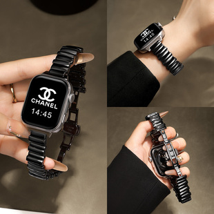 适用华为FIT4手表表带watchfit4智能pro新款不规则表链fit3金属腕带四代运动创意一株钢带女士高级感男配件夏