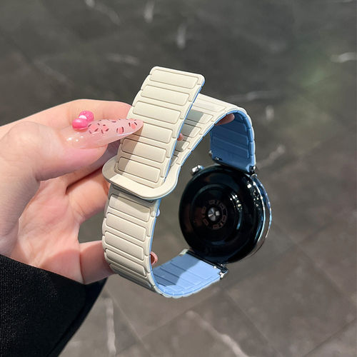 简约高颜值磁吸硅胶表带适用华为