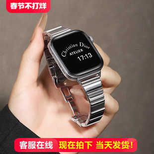 适用华为fit4手表表带金属pro一株钢带fit3女款高级感链式FIT小蛮腰新款表链秋冬透气防水替换带配件男秋季女