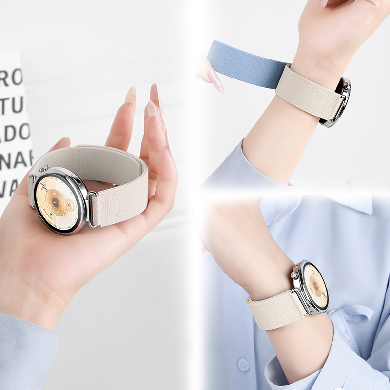 适用华为gt6手表表带新款荔枝纹