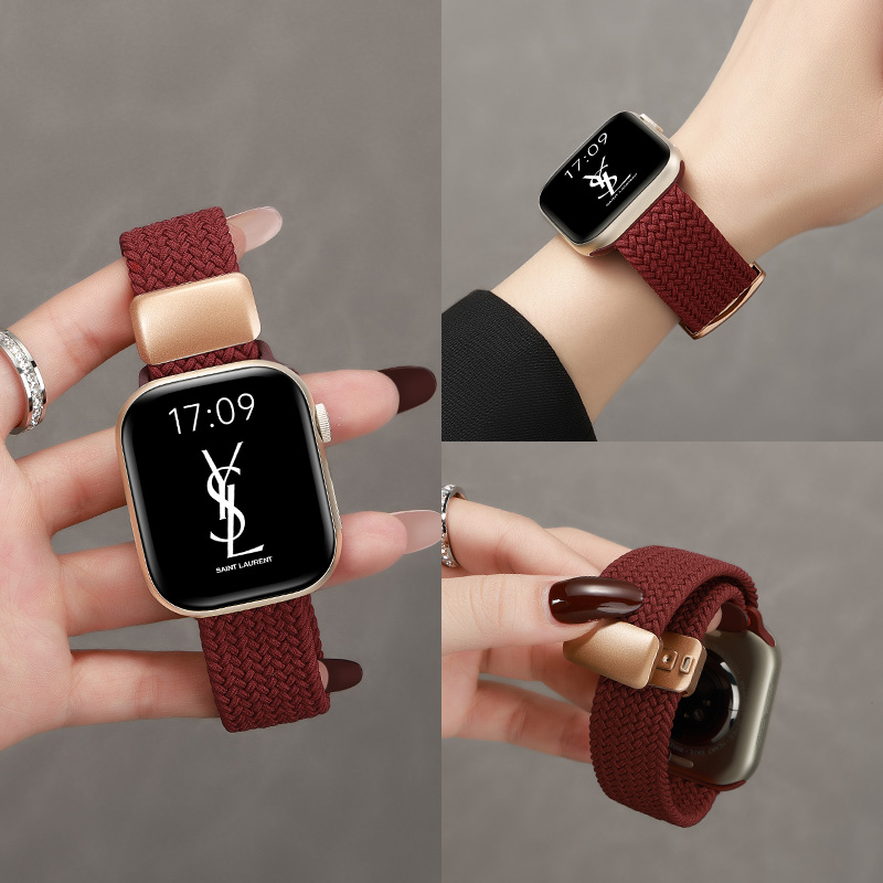 适用苹果手表表带编织新款秋冬