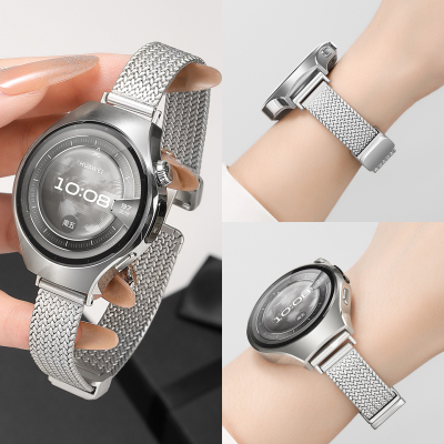适用华为watch5新款麦穗金属表链