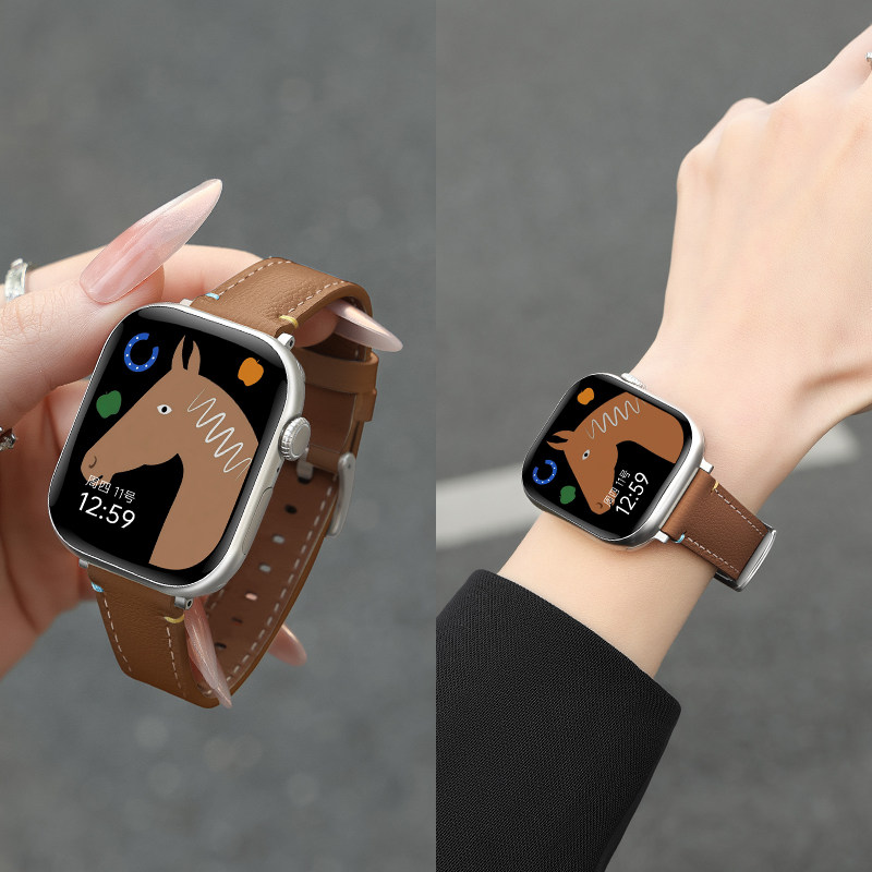 新款真皮荔枝纹iwatch苹果表带