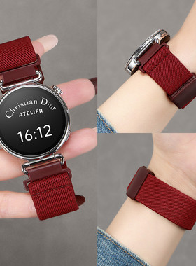 适用华为GT6表带手表gt5尼龙磁吸watchgt5智能新款watch5手表带gt4编织pro女gt3女款gt2女士红色秋冬41mm腕带