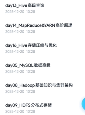 Python+大数据开发线上Python与大数据实战开发课程