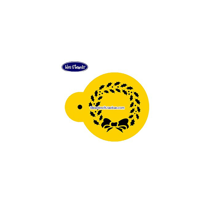 跨境【Cookies Stencils】蛋糕喷花模糖粉筛饼干模具圣诞花圈蝴蝶