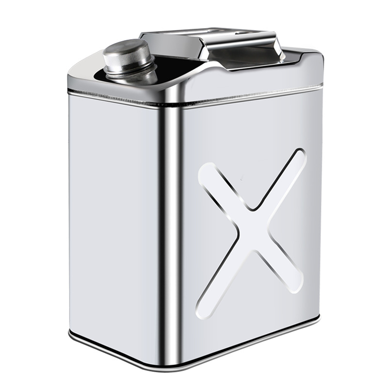 跨境方形201不锈钢汽油桶加厚柴油壶10升20L30L40L50L60L汽车小加