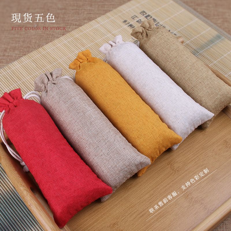 跨境超源麻布束口袋现货抽绳圣诞礼品包装袋防尘文玩饰品亚麻布袋