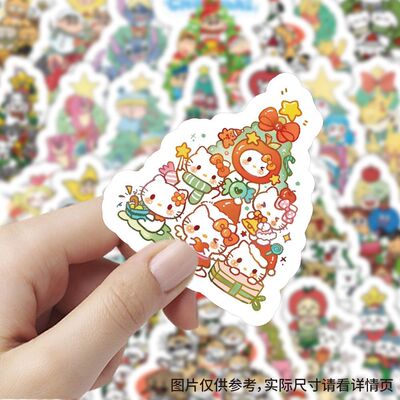 圣诞叠叠贴纸可爱圣诞树卡通装饰