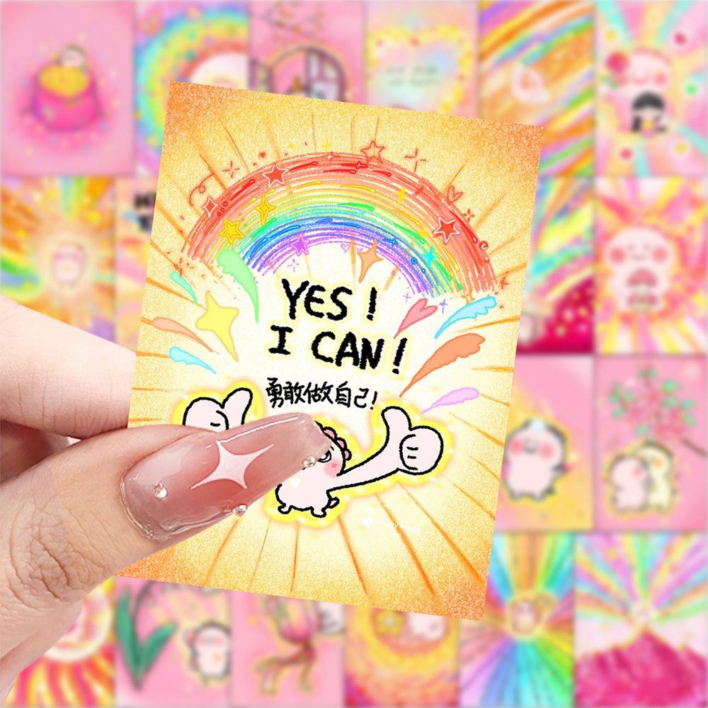 【大图释官方授权】126张治愈系好运插画简约文字治愈心情装饰手账本桌面diy自粘贴纸手机壳行李箱小玩具贴画