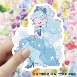 【大图释官方授权】240张花仙子卡通可爱贴纸ins少女二次元桌面diy自粘儿童玩具手账手机装饰不干胶素材贴画