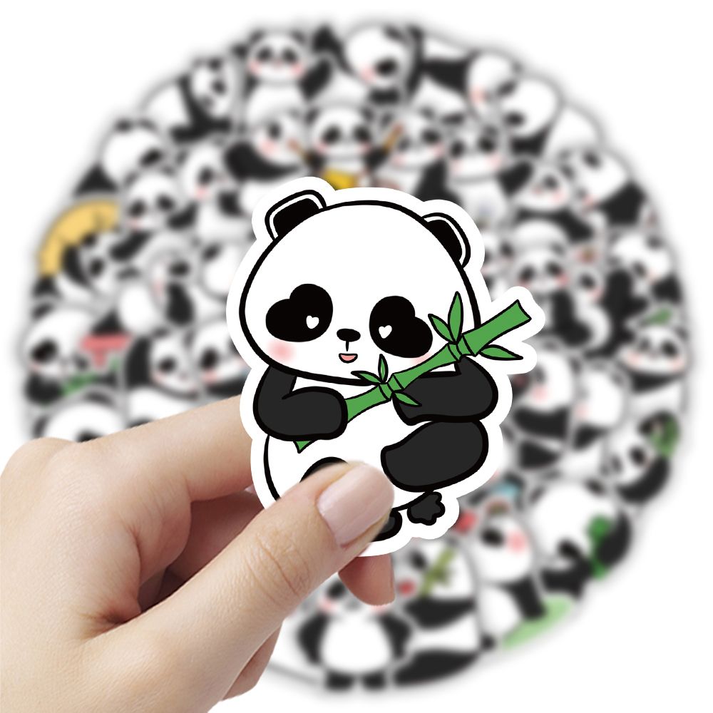 【大图释旗舰店】106张卡通可爱动物大熊猫ins风儿童行李箱手机壳玩具防水手工diy贴画装饰防水手帐标签贴纸