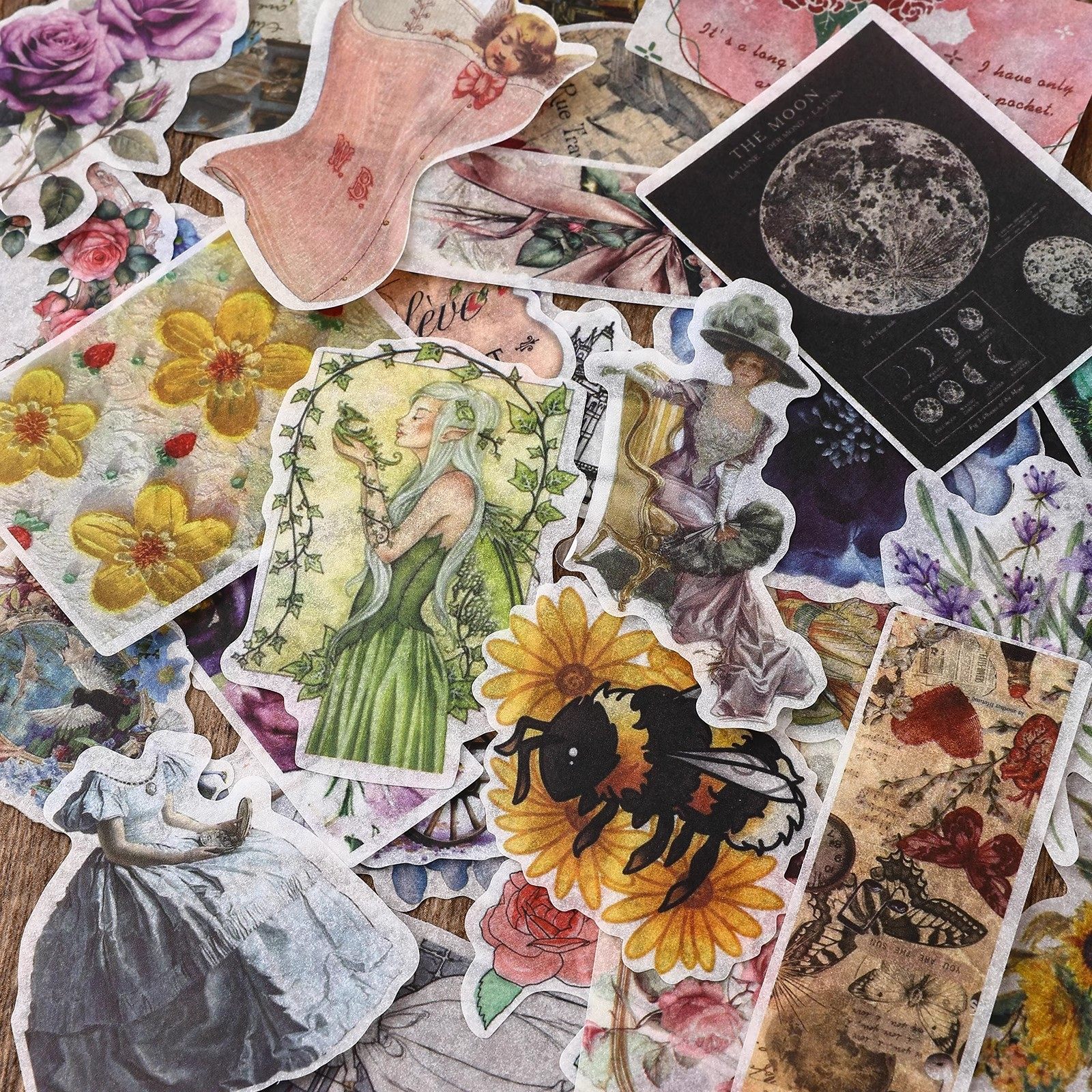 【大图释官方授权】和纸PET贴纸人间浪漫系列贴纸文艺复古植物花卉包手账拼贴套装相框打底背景素材diy装饰贴,文具电教/文化用品/商务用品,贴纸/立体贴纸,淘宝优惠券,粉丝福利购,淘宝优惠卷