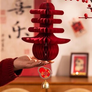 好高级~有年味儿了~2026新年装饰挂件春节元旦客厅墙壁春字灯笼挂