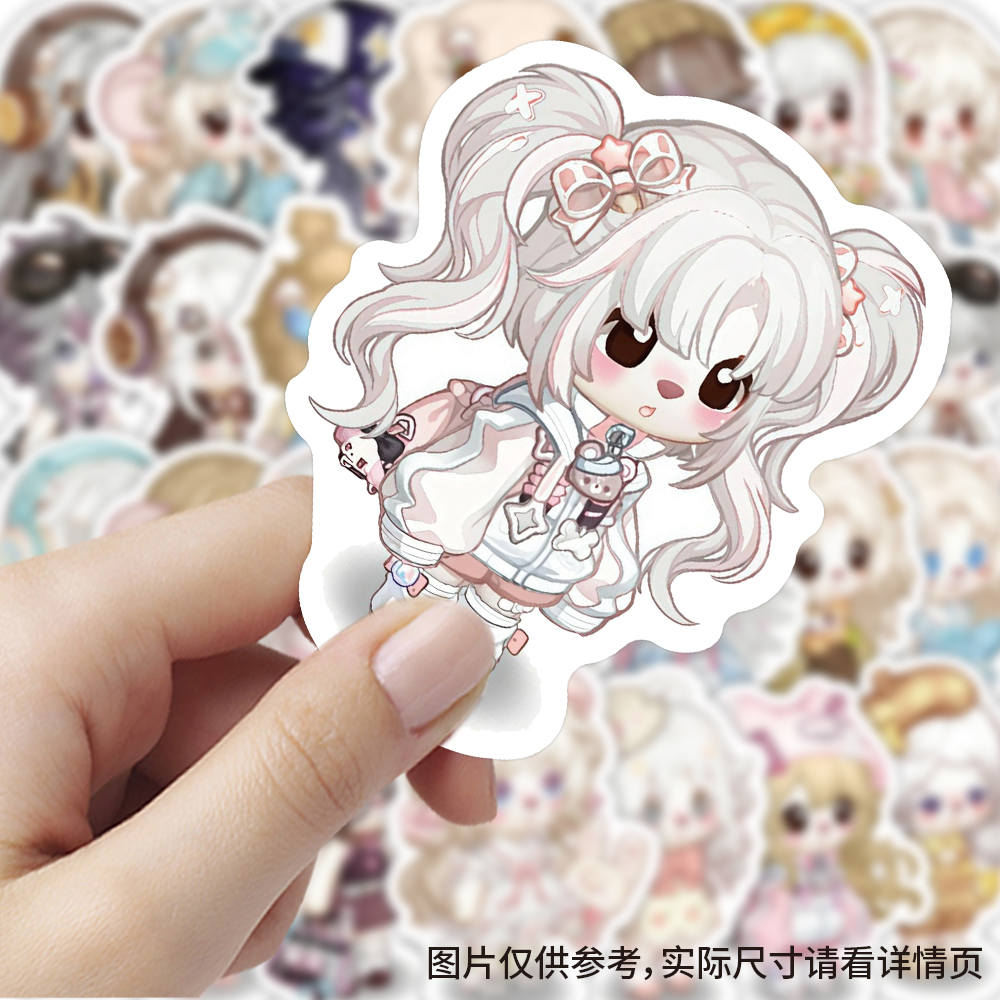 120张奥比岛穿搭贴纸卡通趣味可爱装饰手账行李箱水杯防水diy贴画