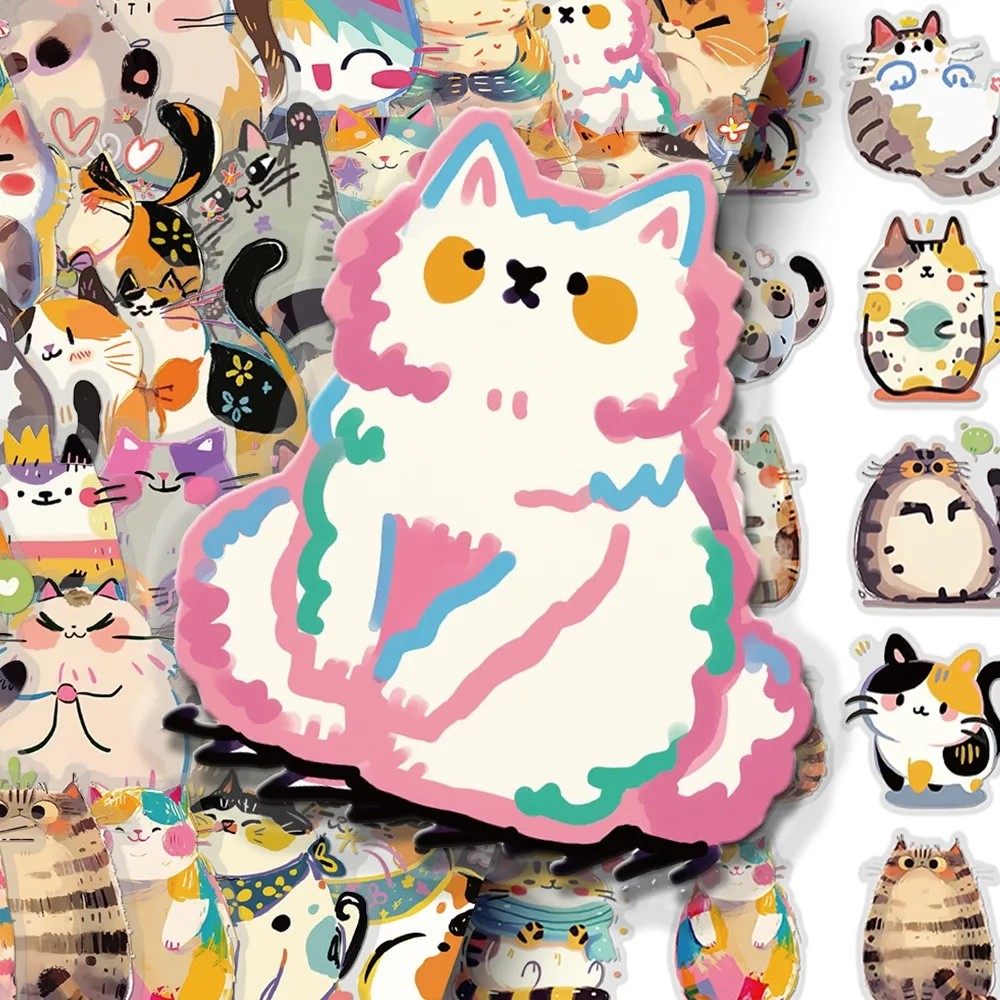 150张百变小猫贴纸卡通可爱呆萌趣味创意装饰手账手机壳素材贴画,文具电教/文化用品/商务用品,贴纸/立体贴纸,淘宝优惠券,粉丝福利购,淘宝优惠卷
